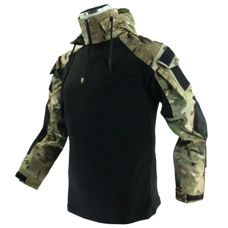 Съемная шапка Камуфляжный цвет сочетающийся с длинным рукавом тактическая