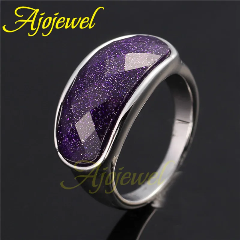 Ajojewel Простые Модные полимерные кольца Размер 7 8 9 Кофе Фиолетовый Синий Черный