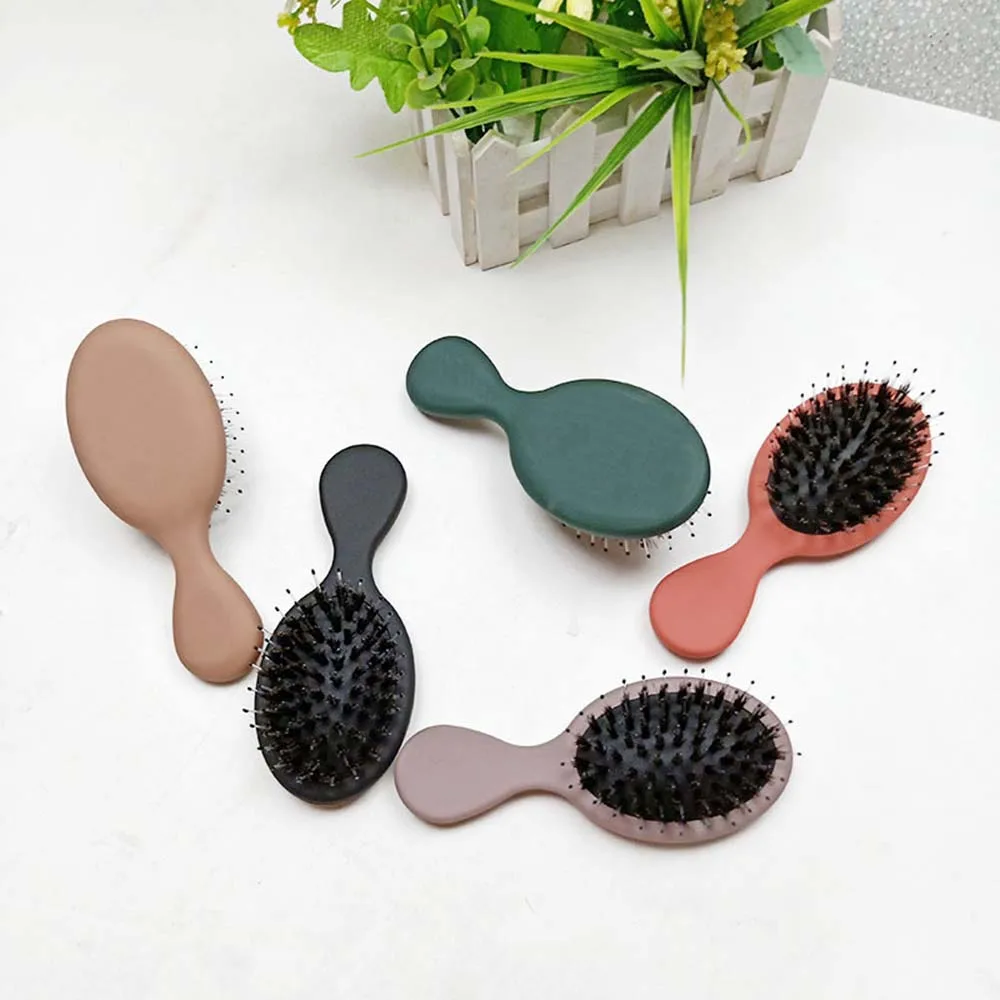 

Pocket Horsehair Comb Salon Styling Hairbrush Portable Massager Hair Comb Fashion Styling Shampoo Hair Comb Brush Health Tool