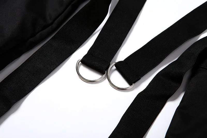 Женские брюки-карго Харадзюку с вырезами, лоскутные брюки Pantalones Mujer, уличная одежда для бега, хиппи с подвязками