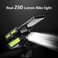 4000mah bicycle light 5 in 1 horn phone holder mtb bike handlebar flashlight road bike front light power bank bike accessories