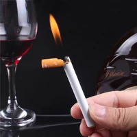 mini cigarette shape easy to carry metal incense lighter free grinding wheel fun lighter outdoor butane gas lighter