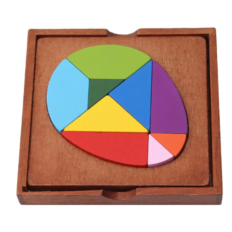 Пазл раздвижные красочные деревянные IQ Пазлы для детей логическая игра