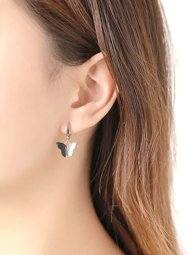 

S'STEEL Butterfly Fashion Temperament Luxury Gold 925 Sterling Silver Drop Earrings Gift For Women Minimalist 2021 Jewellery