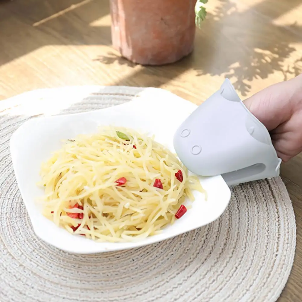 

Силиконовая варежка для духовки, портативная Удобная безопасная Изолированная перчатка, варежка с защитой от ожогов для готовки