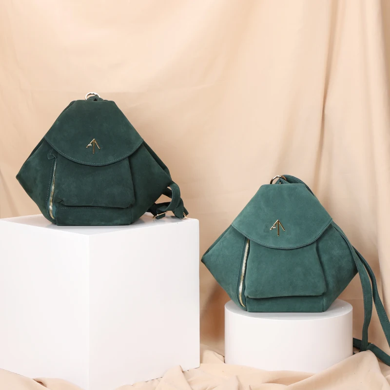 Genuine Leather Women's Backpack Academic Sanding Shoulder Bag Soft Fashion Casual | Багаж и сумки