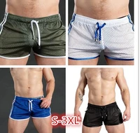 men fitness bodybuilding shorts man summer gyms workout breathable mesh quick dry sportswear jogger beach short pants