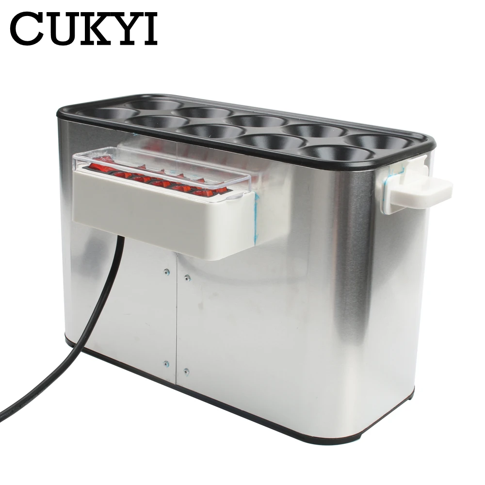 CUKYI 10 трубок коммерческая машина для яиц колбасы 220 В автоматическая