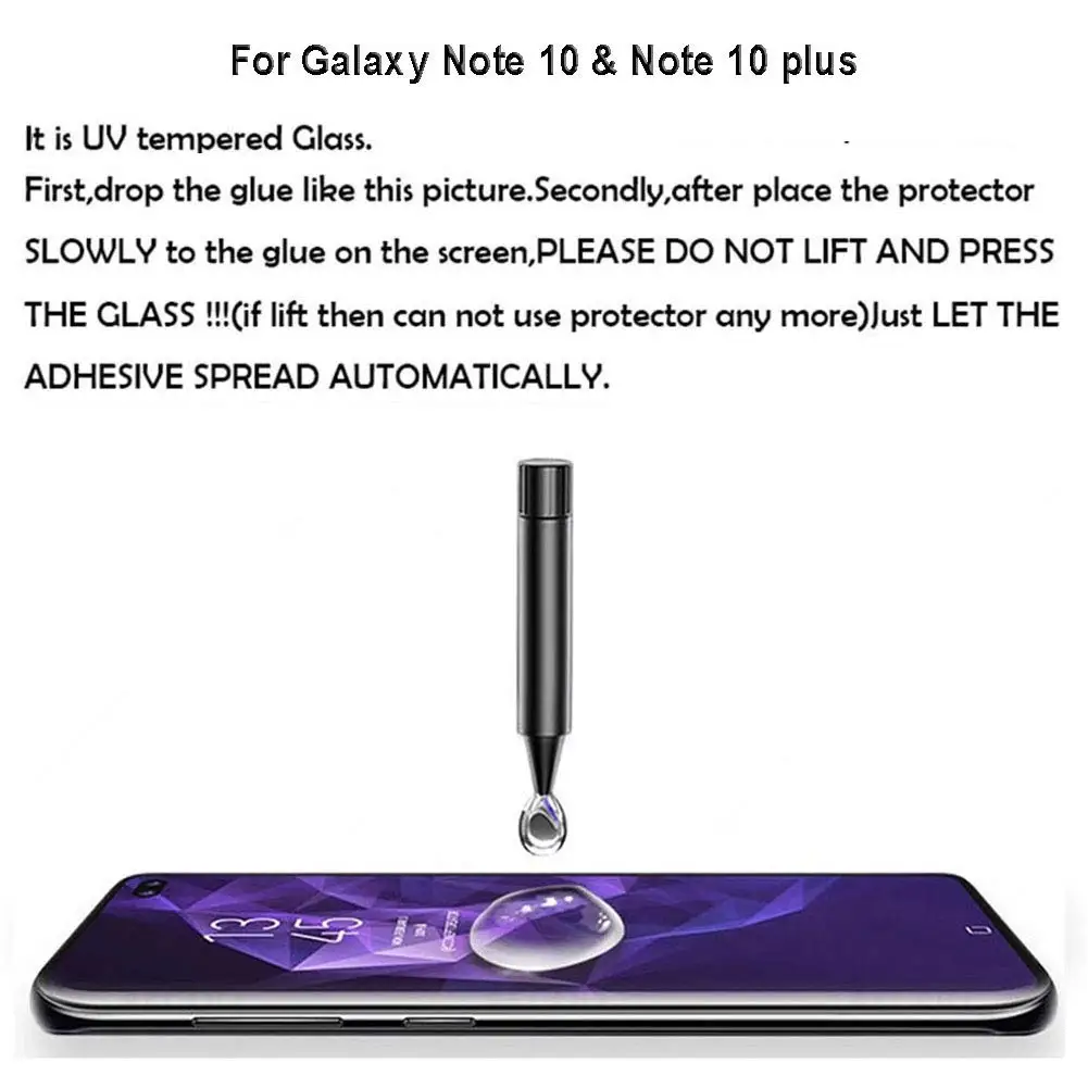 [В 2 упаковках] Защитная пленка для экрана Samsung Galaxy Note10 Note 10 Plus HD с изогнутыми