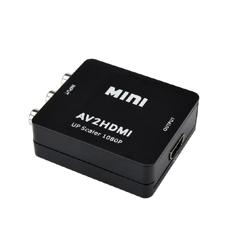 Мини AV в HDMI видео конвертер коробка AV2HDMI RCA CVBS адаптер для HD ТВ DVD LFX-ING | Компьютеры и
