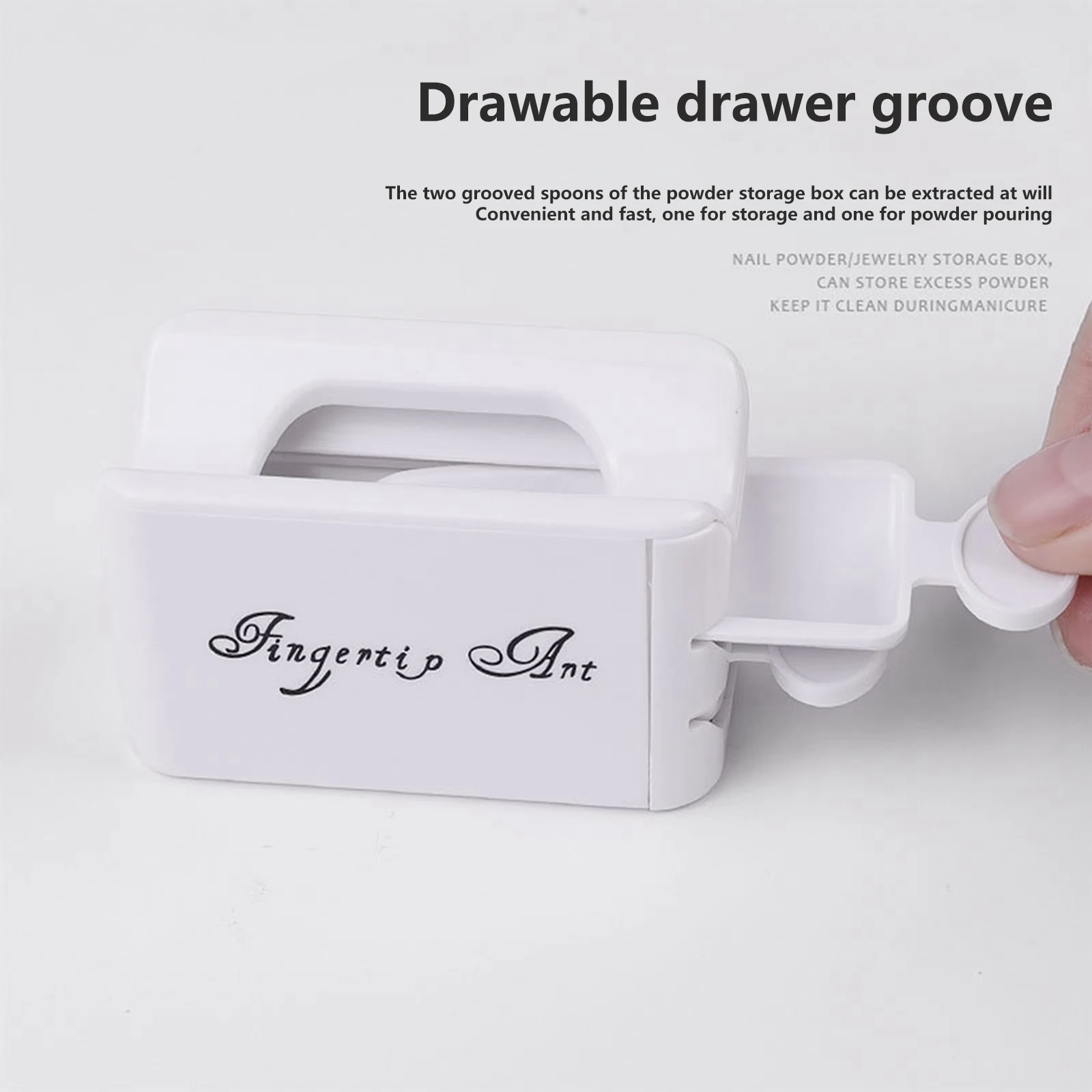 Двухслойный контейнер для маникюрного инструмента хранения пудры