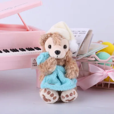 5 Duffy медведь друг и шеллимей желатони кошка Стелла Лу с пальто ткань костюм плюшевая игрушка брелок кольцо 8 см - Цвет: 5