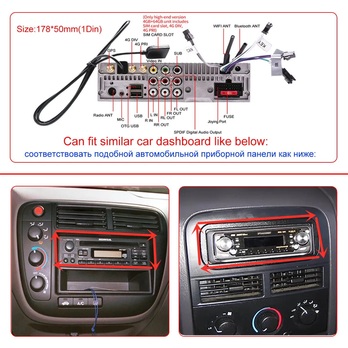 1Din 8 "Android автомобильный стерео радио Carplay GPS DSP SPDIF 4G SIM WiFi сабвуфер Руль