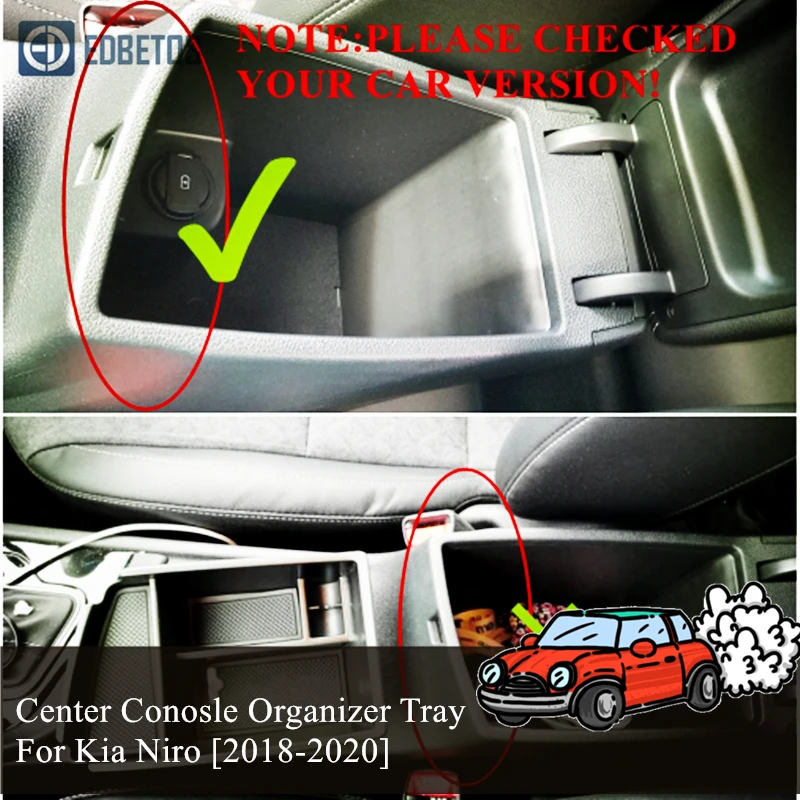 Niro 2018 2019 2020 аксессуары автомобильный органайзер для хранения консоли Kia