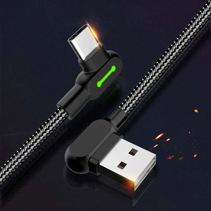 2020 Новый USB 3 1 кабель для быстрой зарядки под прямым углом 90 градусов