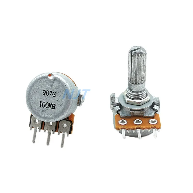 Потенциометр RK163 3-контактный, Тип ALPS 16, один блок, 100 КБ, усилитель звука, поворотный потенциометр B100K