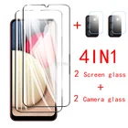 4in1 Защитное стекло для Samsung A 02 s защитные пленки для экрана камеры пленка для Galaxy A02s A02 S SM-A025F Закаленное стекло Защитная пленка