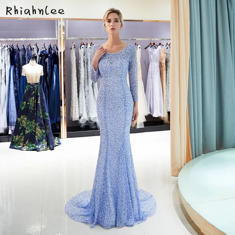 Роскошные вечерние платья с длинным рукавом сексуальные застежкой на спине 2019 |