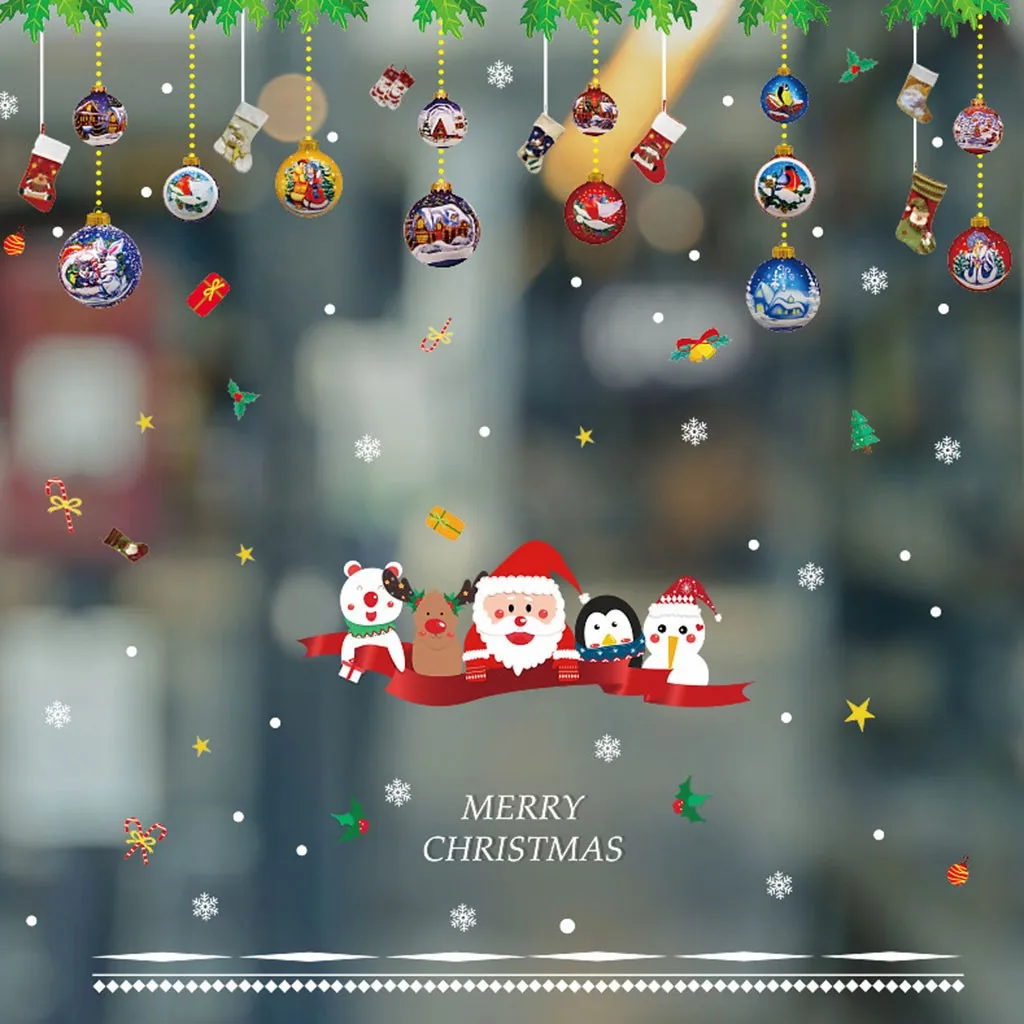 Фотообои с милым Санта Клаусом для дома магазина кафе окна двери декоративное