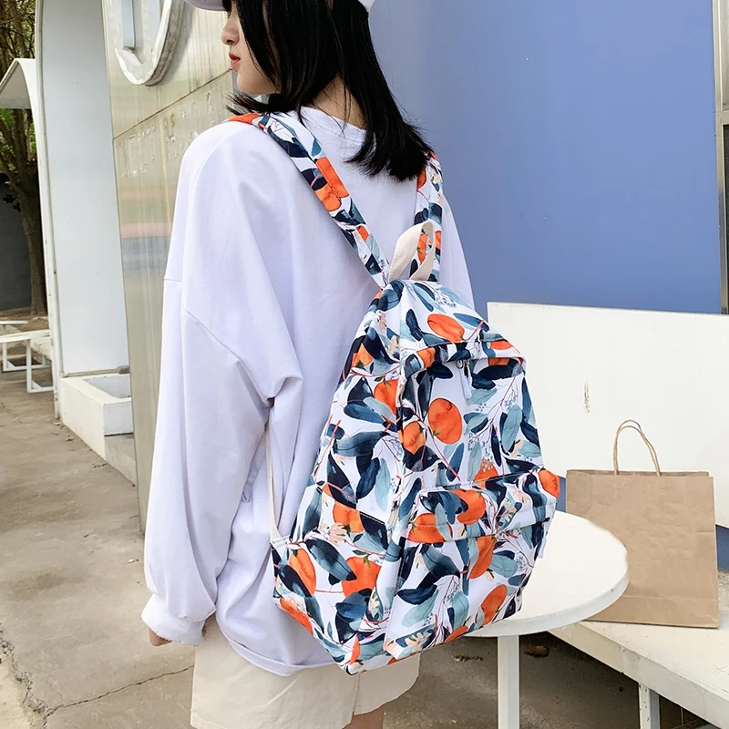 

Small Fresh Printed Large Capacity Student Shoulder Ladies Backpack