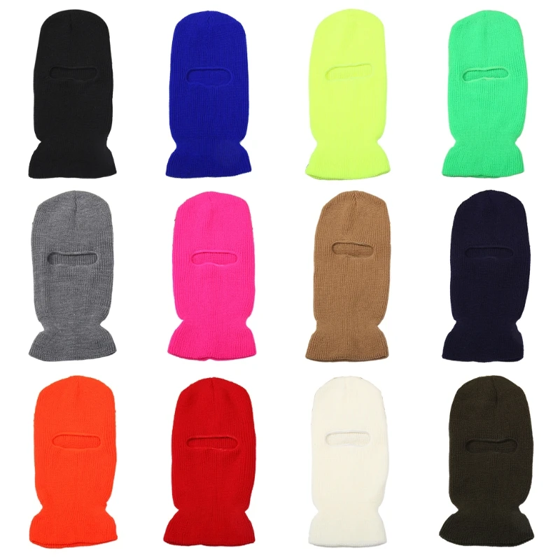 2 in1 Beanie Hat 1 Hole Knit Face Mask Balaclava Pullover for Fall Winter Daily Wear Morning Workout Men Women | Аксессуары для