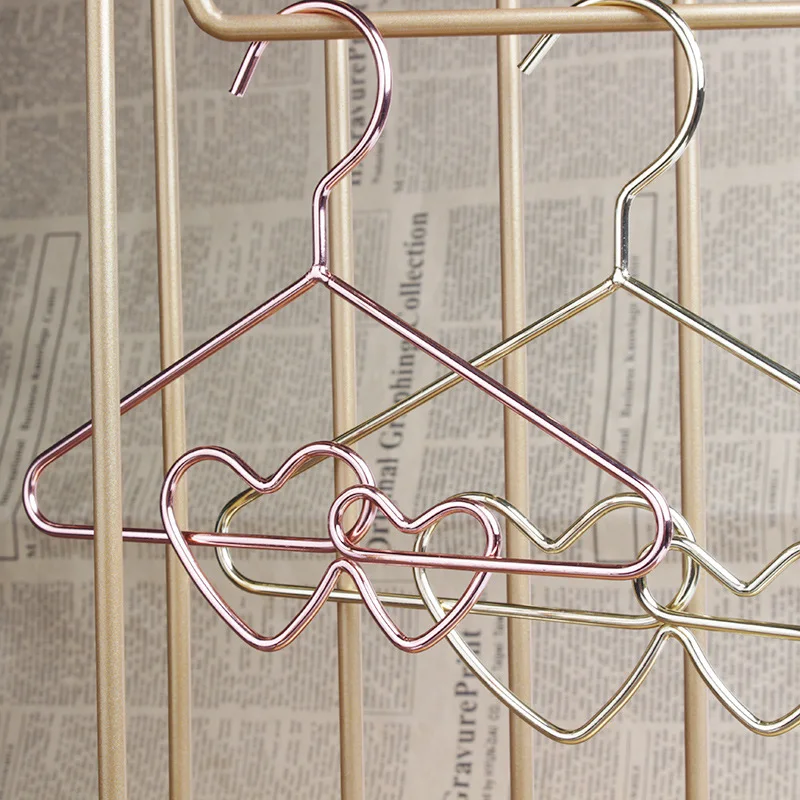 

Hanger Metal Children's Hanger Pet Hanger Nordic Electroplated Iron Hanger Wet Dry Multiple Styles Household Space Saver Hangers