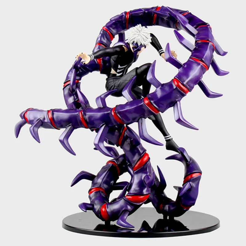 

28cm Tokyo Ghoul GK Eyepatch Ken Kaneki Action Figure Anime Model Half-ghoul Centipede Combat Form Figma Statue Decoration Toys