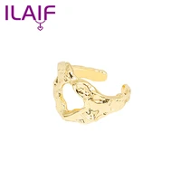 2022 fashion lady irregular ring hollow out the lady ring contracted jewelry gift in the new year