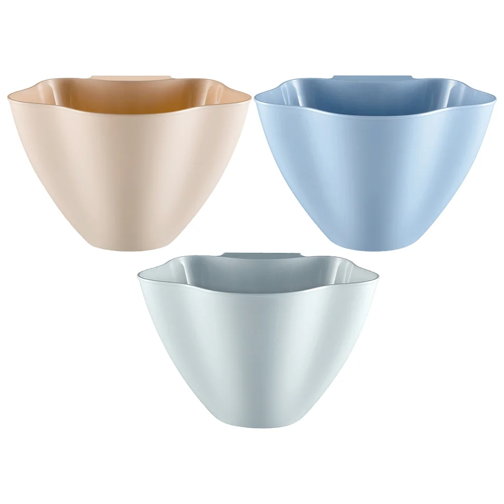 

3Pcs Kitchen Mounted Trash Can Uncovered Hanging Waste Bin Sundries Storage Bin