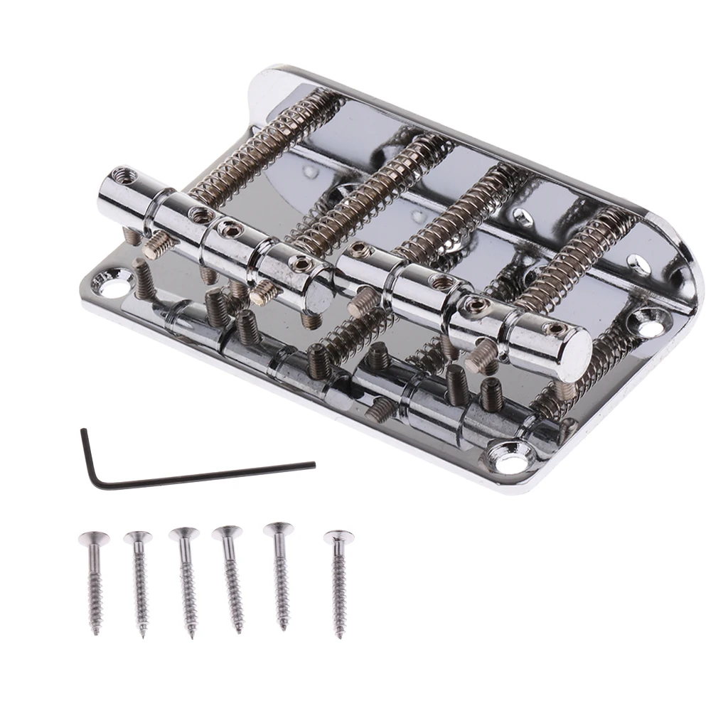 Практичный 4-х струнный басовый мост из цинкового сплава сделай сам с винтами