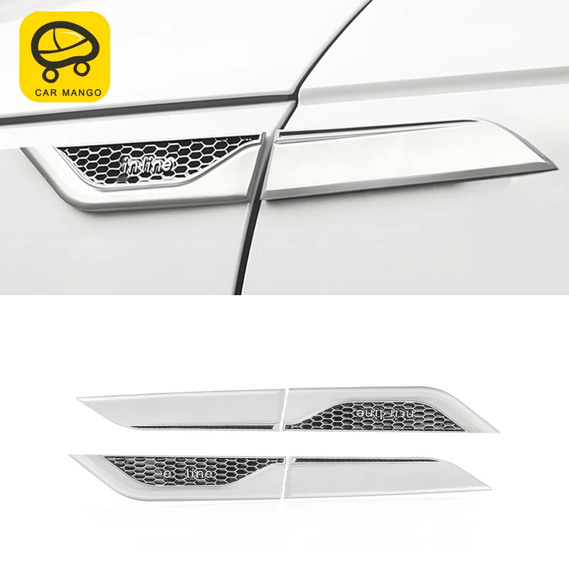 Карманго для Audi A3 A4 S4 B9 A5 Q2 Q3 Q5 Q7 Авто боковой логотип эмблема отделка двери креативный Стикер Украшение внешний аксессуар