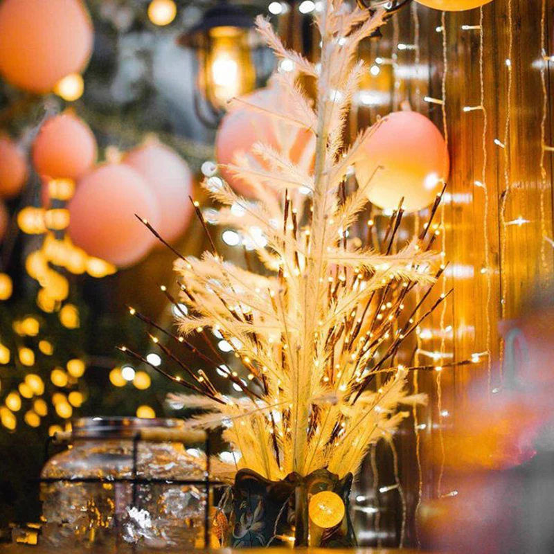 Сказочный светильник светодиодный с имитацией ветки маленький ночной