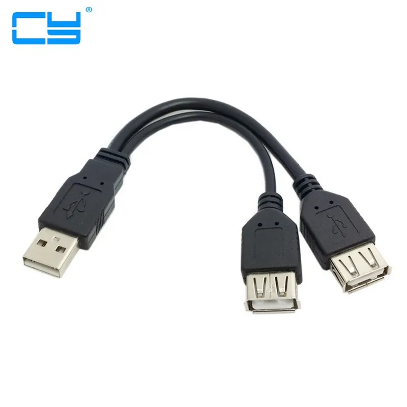 

Удлинительный Кабель USB 2,0 A папа-папа для передачи данных USB 2,0 A Мама + USB 2,0 A мама 15 см
