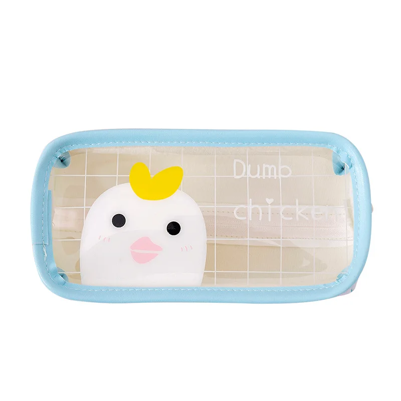 Чехол для карандашей прозрачный большой емкости с изображением кота