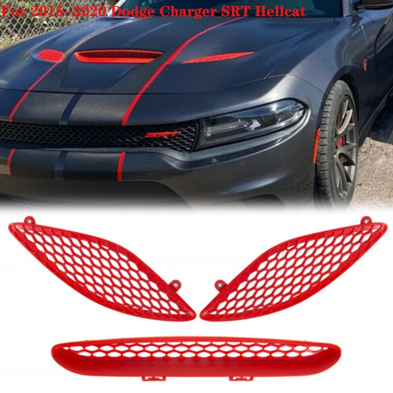 

68202462AD 68202581AC 68202580AC For Dodge Charger Srt Hellcat 2015 ~ 2020 Car Front Hood Grille Grill Bonnet Cover Scoop Bezel