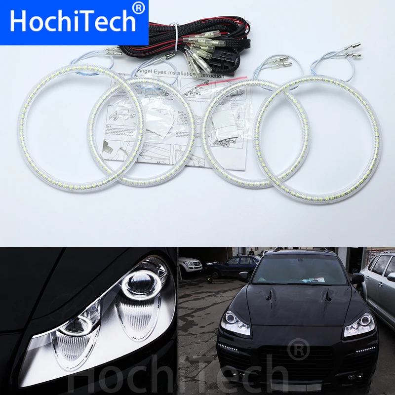 Для Porsche Cayenne 957 2007 2008 2009 ультра яркий SMD белый светодиодный ангельские глазки 2600LM