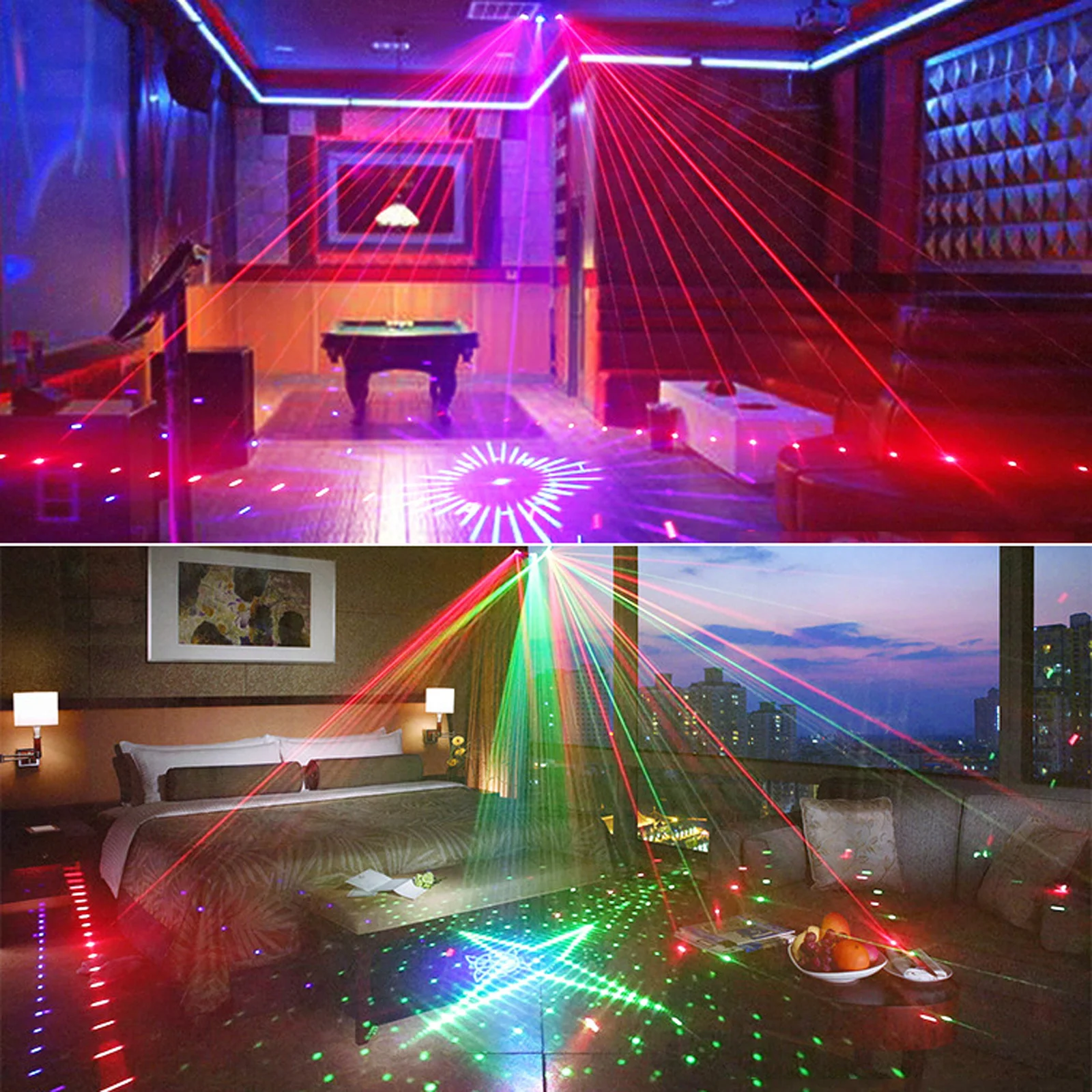 Лазерный луч диско вечерние светильник 9 глаза светодиодный сценический ing