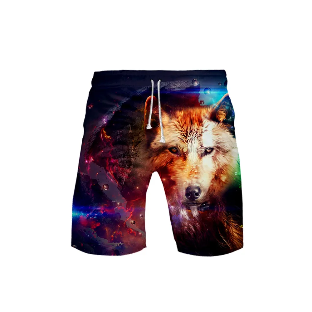 

Hip Hop Space Galaxy 3D Wolf Printed Board Shorts Trunks Summer boy Quick Dry Beach Swiming Shorts Men Short Pants Beach clothes