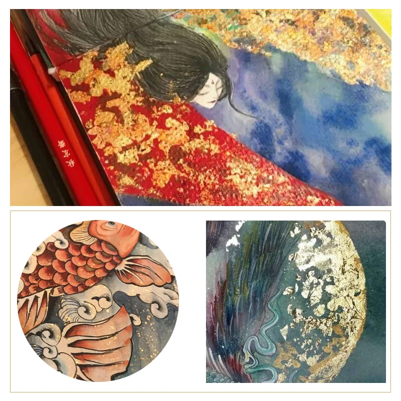 Хлопья из золотой фольги медные хлопья для планера декоративное искусство