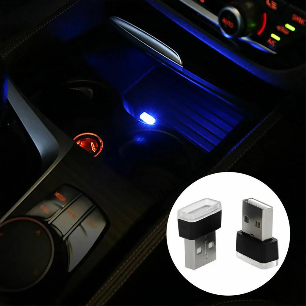 

1 шт., автомобильная светодиодная мини-лампа, USB, 5 В