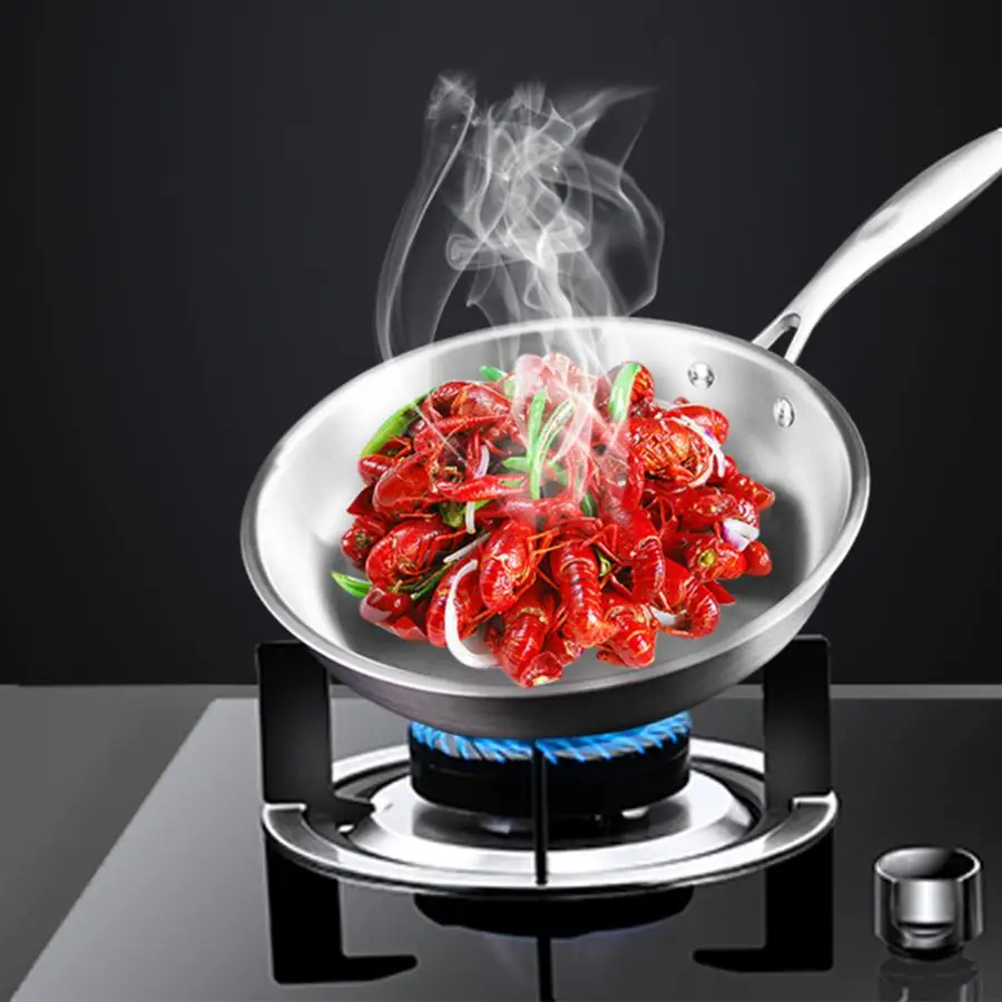 3 слойная Индукционная кастрюля для стейка сковорода жарки композитная Нижняя