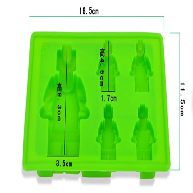 Новинка 2016 4 + 1 Лего минифигурка поднос для ледяного кубика силиконовая форма