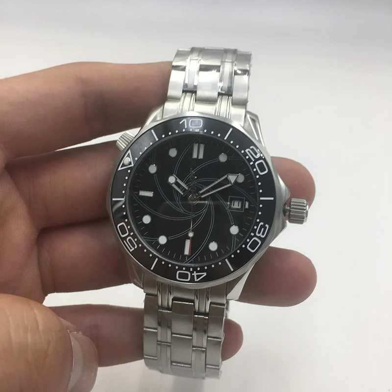 316L Твердые часы из нержавеющей стали Мужские автоматические механические
