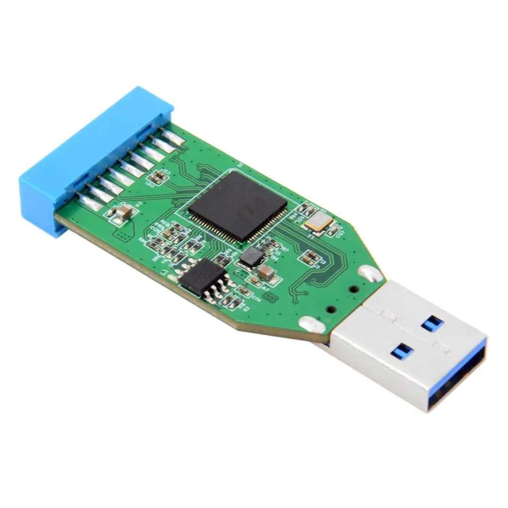 

Single Port USB 3.0 A Type Male to Motherboard 20pin Header Female Hub Adapter