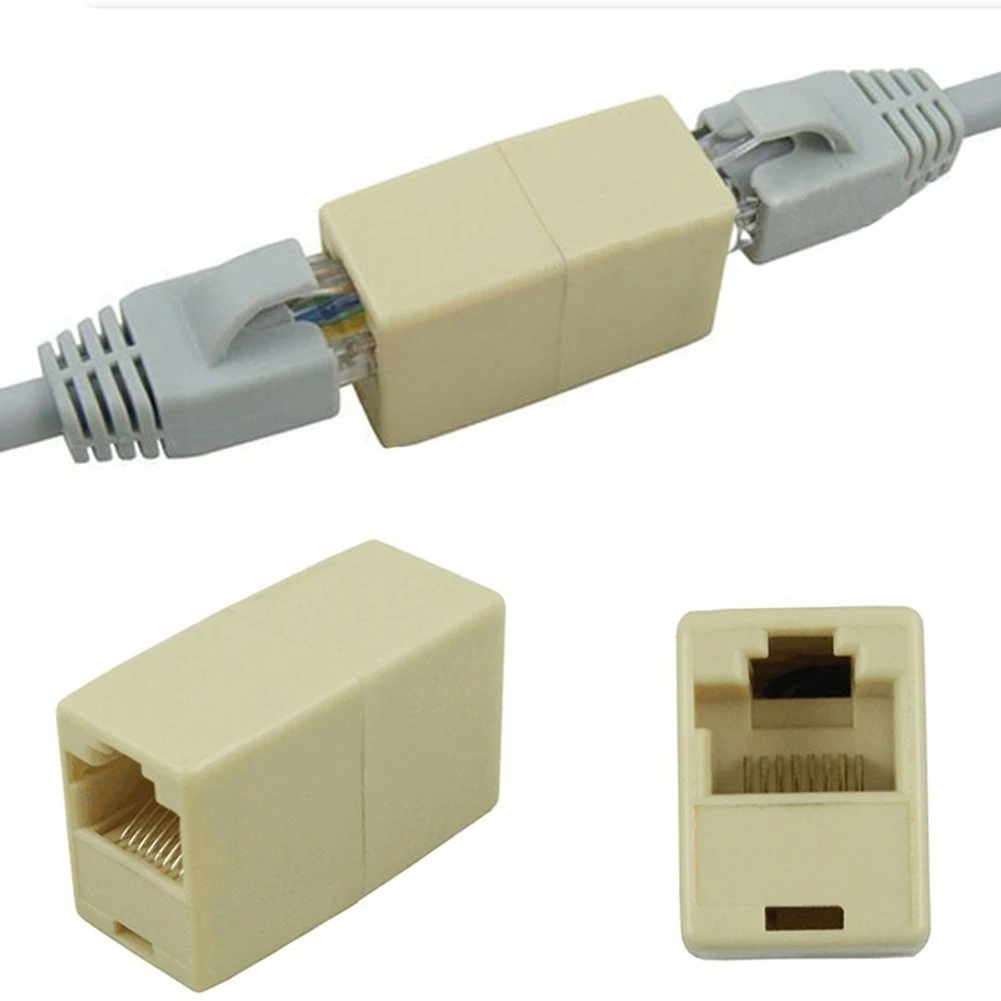 10pcs for Lan Cable Joiner Coupler RJ45 CAT 5 5E 6 6a Extender Plug Network Cable Connectors Network Ethernet Dual Straight Head