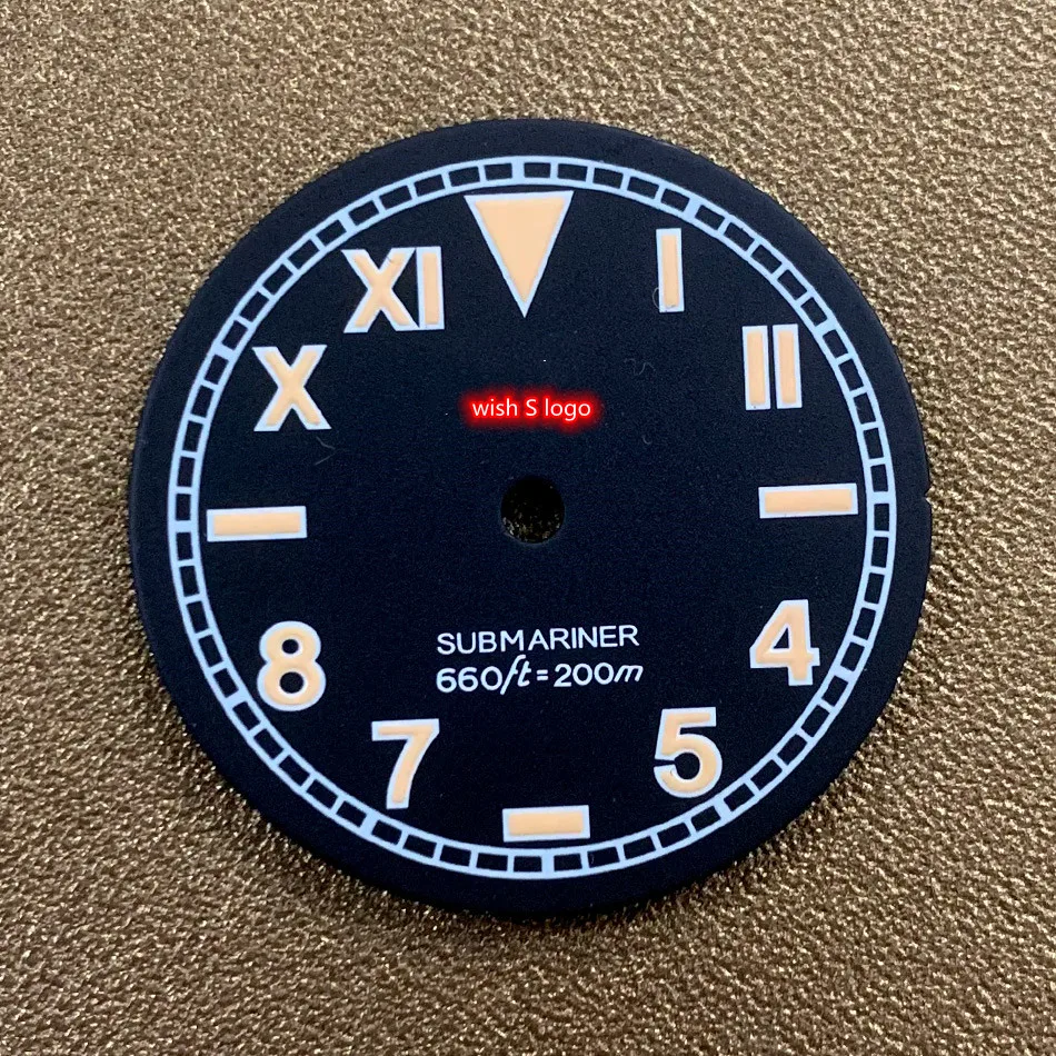 

Dial Watch Accessories Are Suitable for Japan NH35 Automatic Movement Green Graduated Luminous Watch SKX007