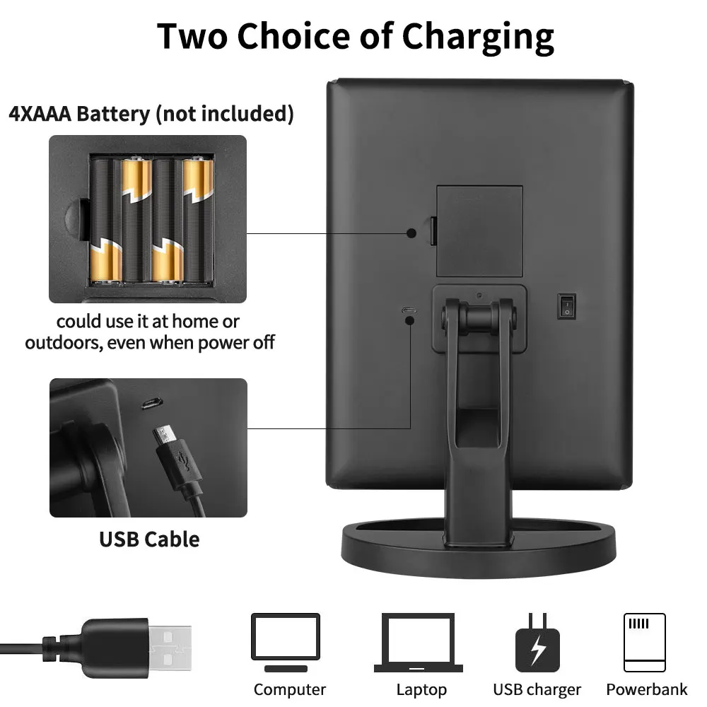 DIOZO сенсорный экран 21 светодиодный фонарь зеркало для макияжа 1X/2X/3X