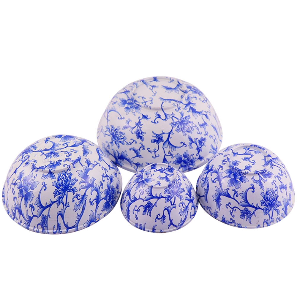 

Pure copper thickened blue and white porcelain copper bowl tableware furnishings household rice bowl furnishings