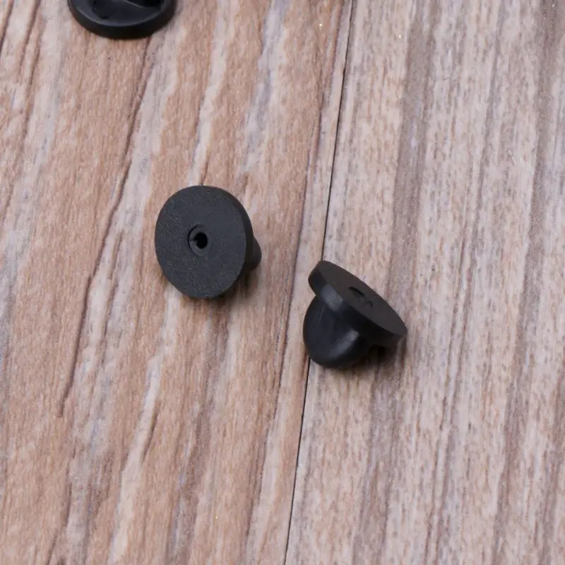 100 шт. ПВХ резиновые булавки спинки удобная посадка галстук Tack лацкан подложка