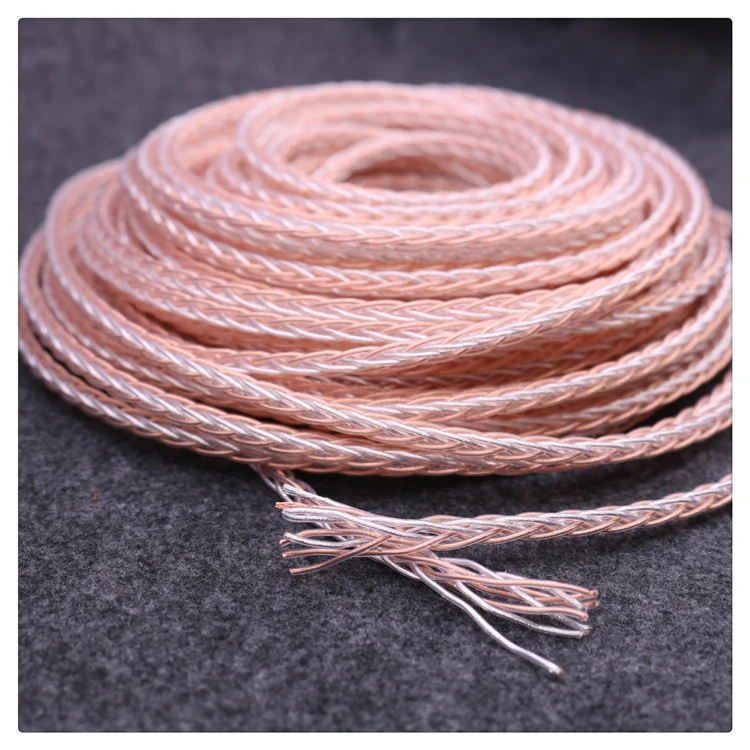 XSSH аудио DIY OCC 7n Медный Серебряный OFC медный посеребренный проводник наушники 3 8 мм